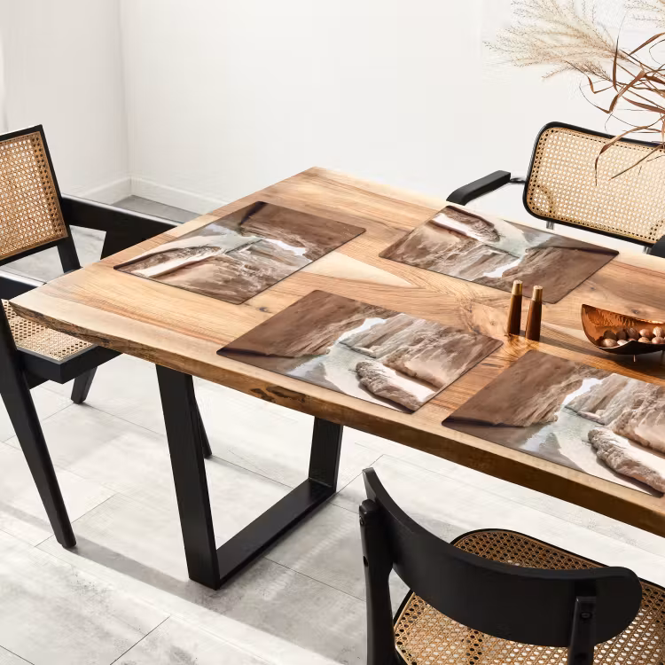 Placemat - 6 stuks - Rotsen - Zee - Zand - Kloof — 5
