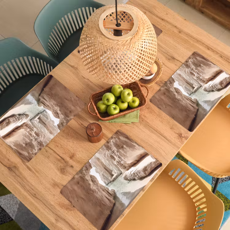 Placemat - 6 stuks - Rotsen - Zee - Zand - Kloof — 6