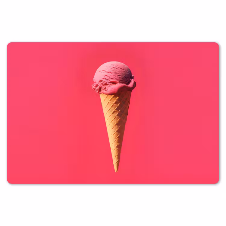 Placemat - 6 stuks - Schepijs - Roze - Hoorntje — 7