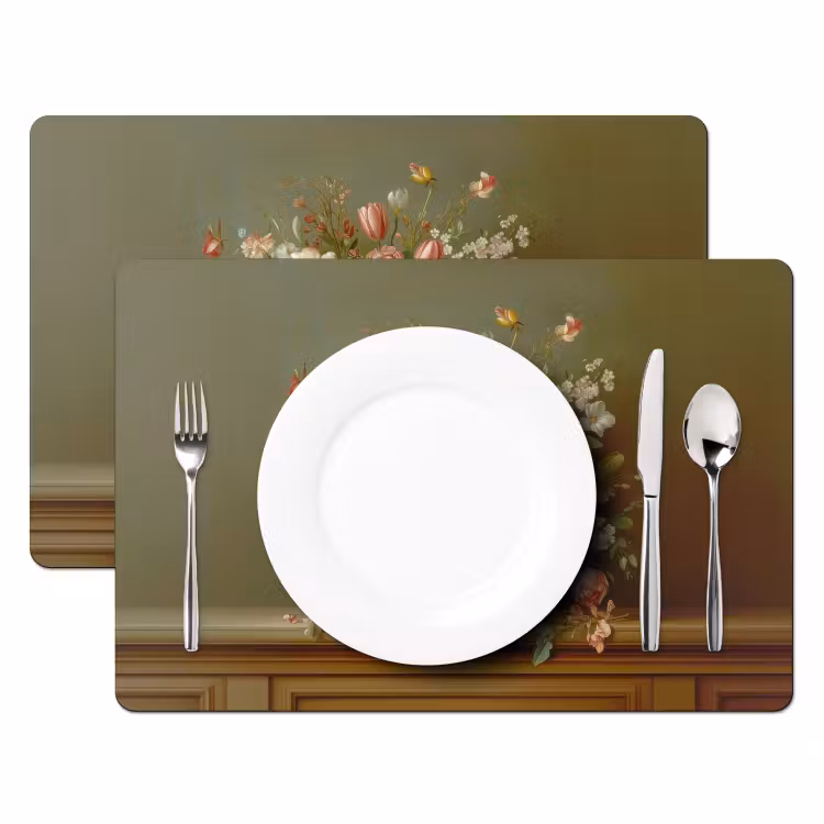 Placemat - 6 stuks - Vaas - Pastel - Kleuren - Bloemen — 2