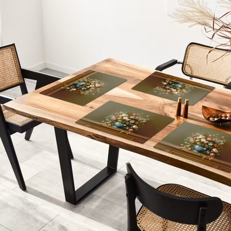 Placemat - 6 stuks - Vaas - Pastel - Kleuren - Bloemen — 5