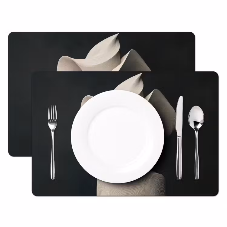 Placemat - 6 stuks - Vrouw - Golvende - Hoed — 2