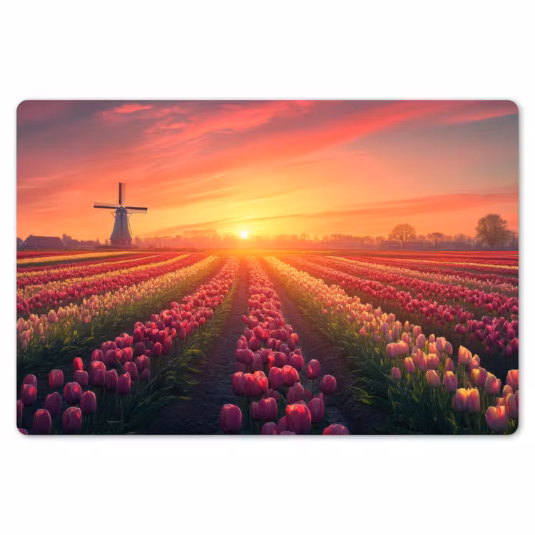 Placemat - 6 stuks - Windmolen - Zonsondergang - Landschap — 7
