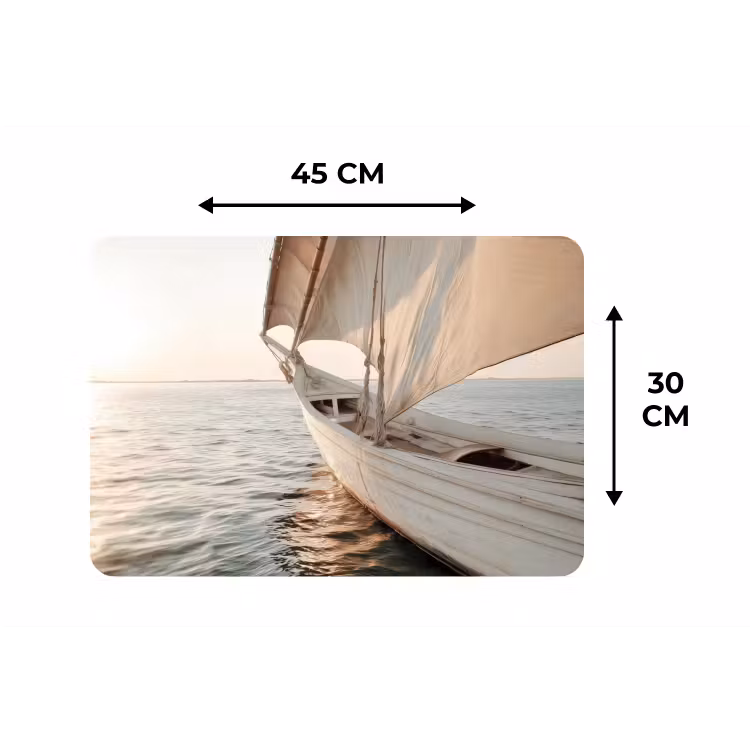 Placemat - 6 stuks - Zeilboot - Zee - Beige - Zon — 3