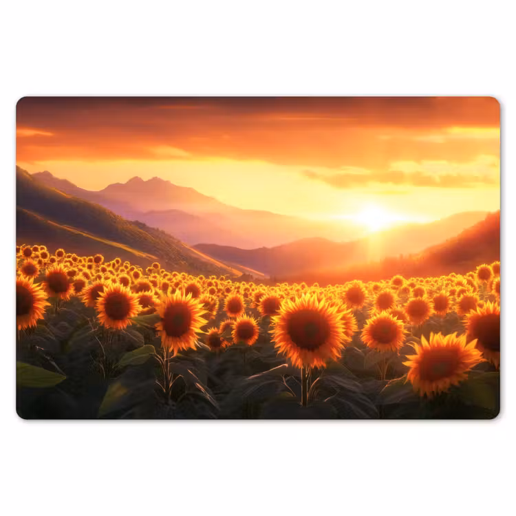 Placemat - 6 stuks - Zonnebloemen - Zonsondergang - Landschap — 7