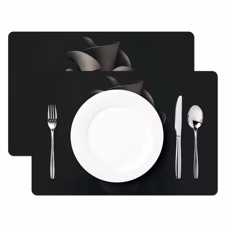 Placemat - 6 stuks - Zwarte - Hoed - Vrouw — 2