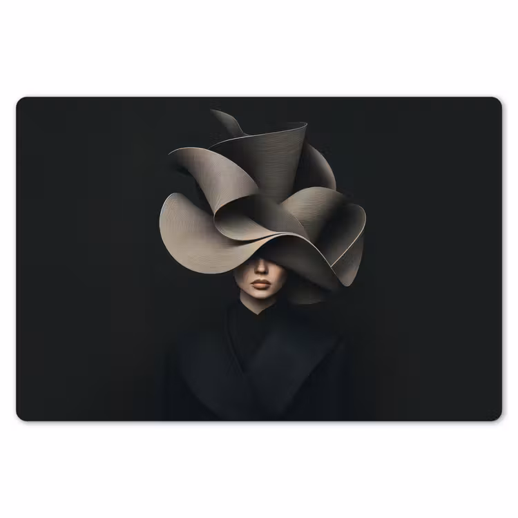 Placemat - 6 stuks - Zwarte - Hoed - Vrouw — 7