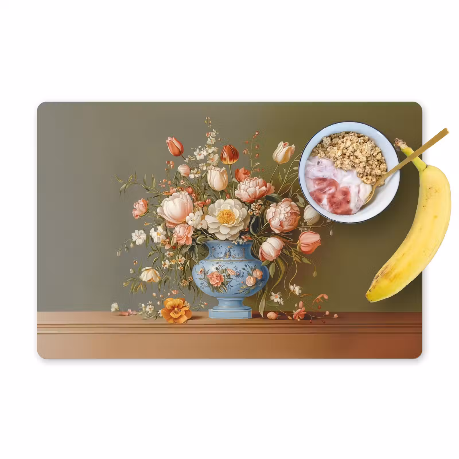 Placemat - 6 stuks - Neutral - Bloemen - Boeket - Vaas — 1