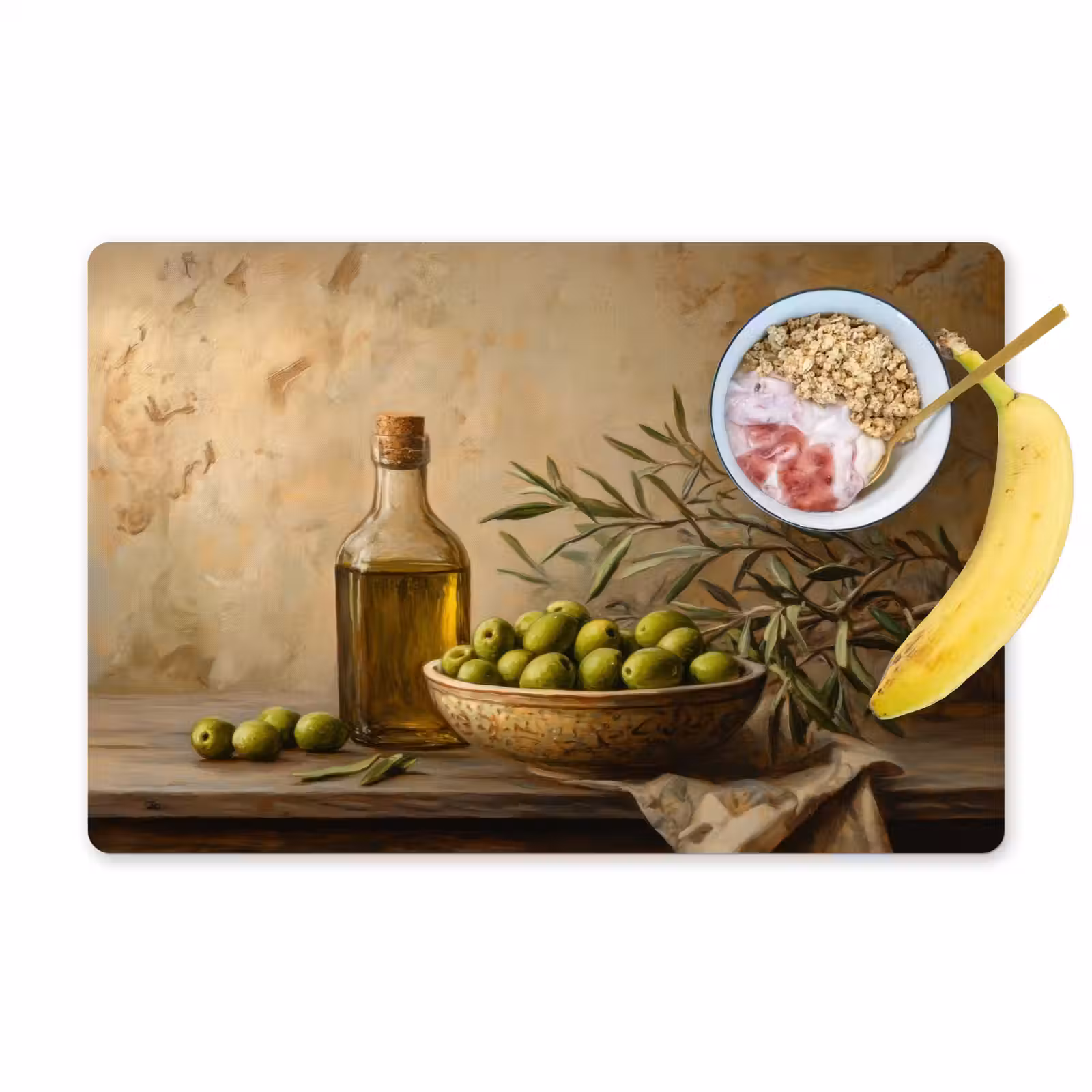 Placemat - 6 stuks - Olijven - Stilleven - Vintage — 1