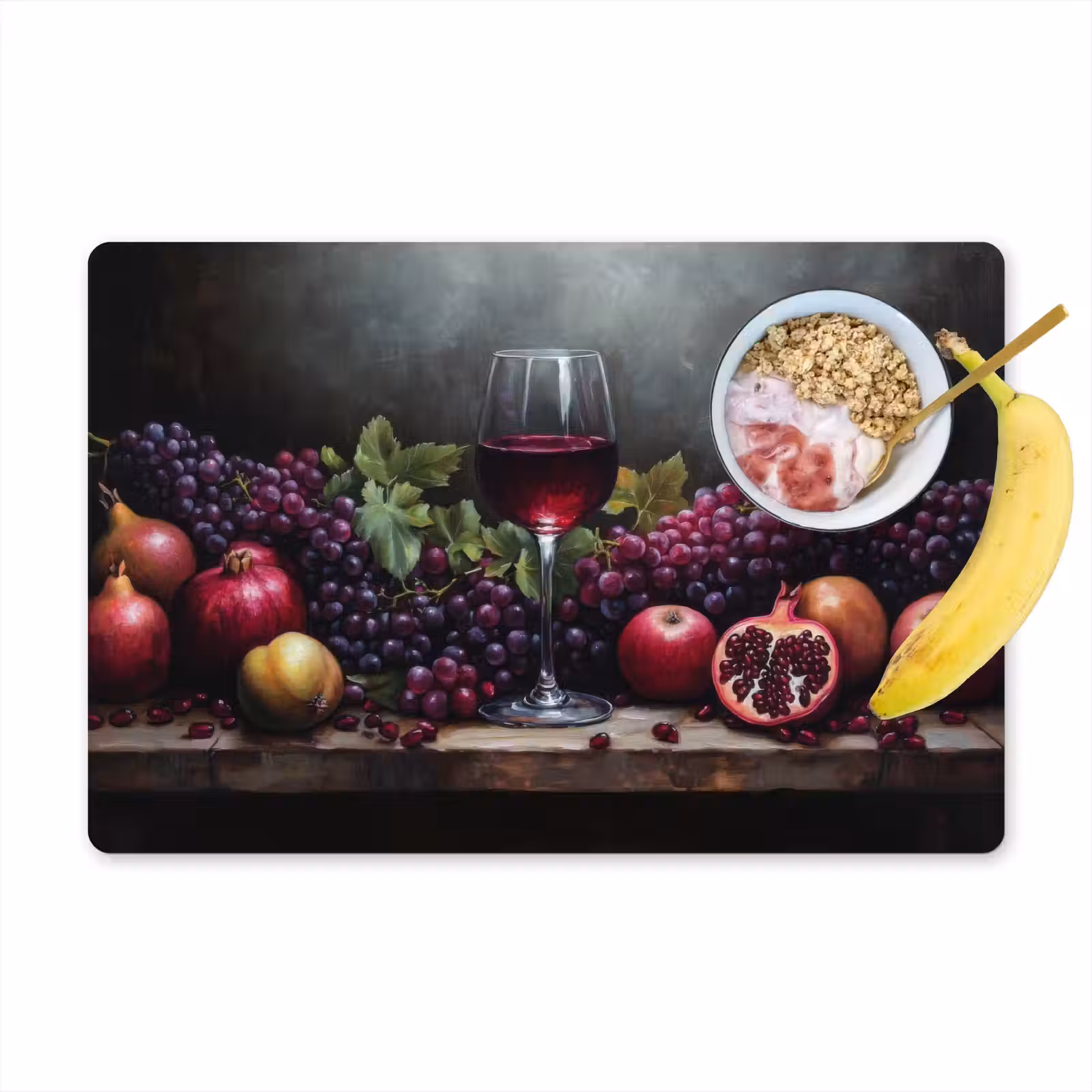 Placemat - 6 stuks - Wijn - Fruit - Stilleven — 1
