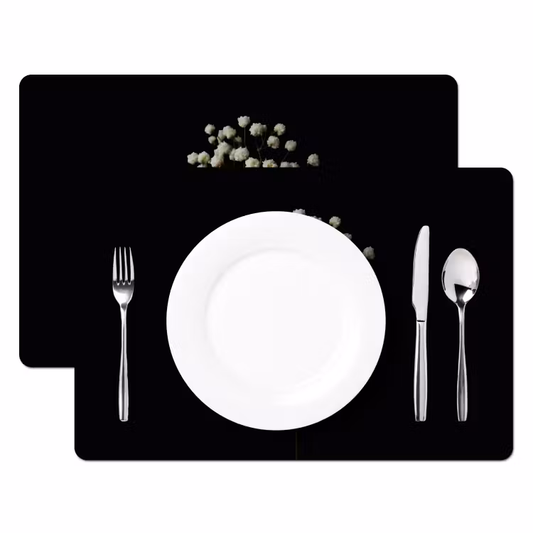 Placemat - 6 stuks - Gipskruid - Bloemetjes - Wit - Minimalistisch — 2