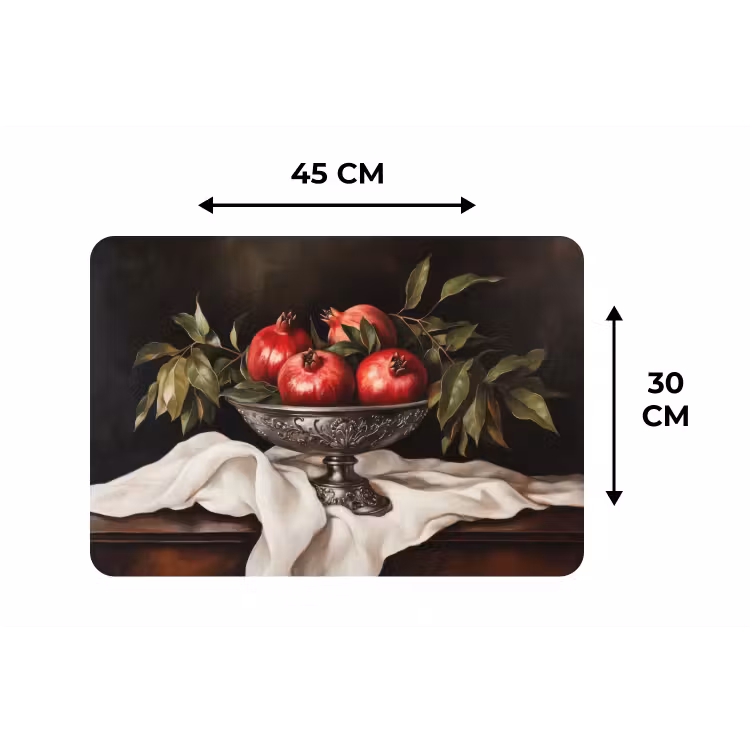 Placemat - 6 stuks - Granaatappels - Klassiek - Vintage — 3