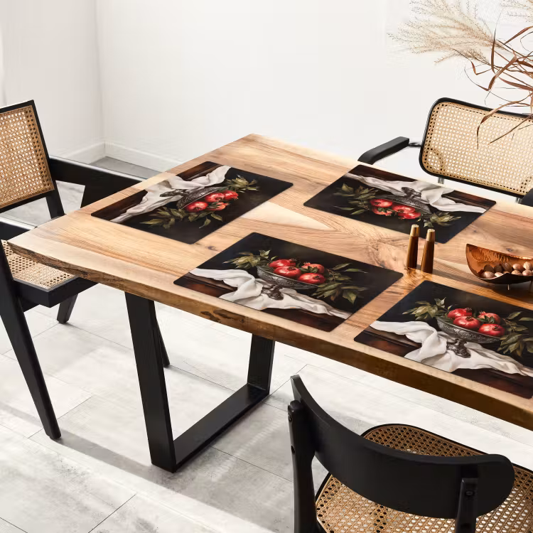 Placemat - 6 stuks - Granaatappels - Klassiek - Vintage — 5