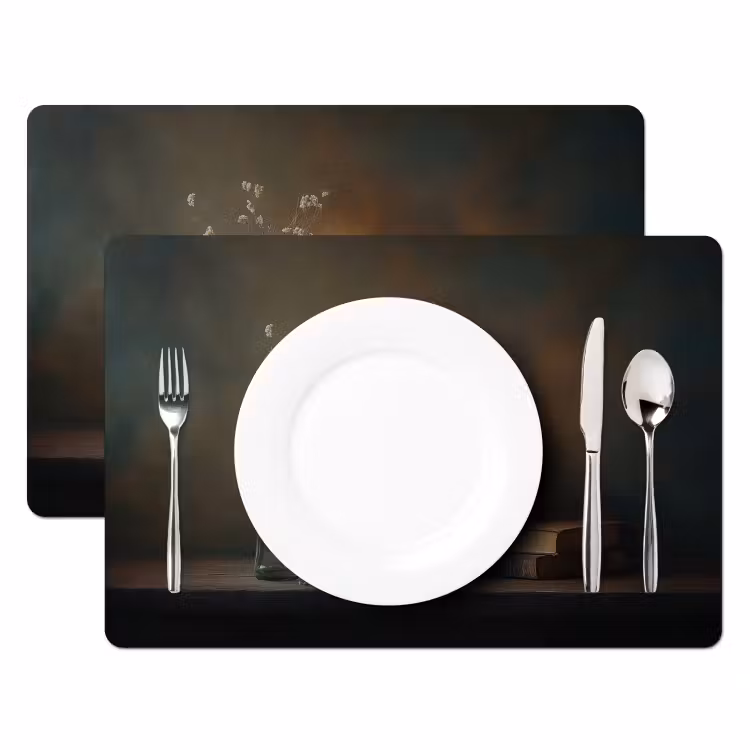Placemat - 6 stuks - Kaarsen - Stilleven - Rustiek - Boeken — 2
