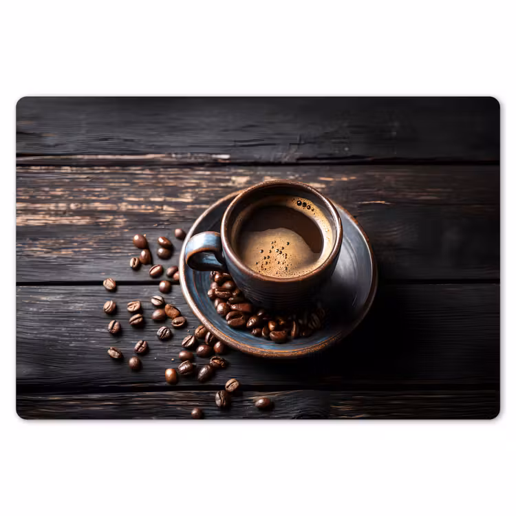 Placemat - 6 stuks - Kop - Koffie - Hout - Bonen — 7