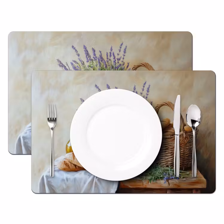 Placemat - 6 stuks - Lavendel - Brood - Stilleven — 2