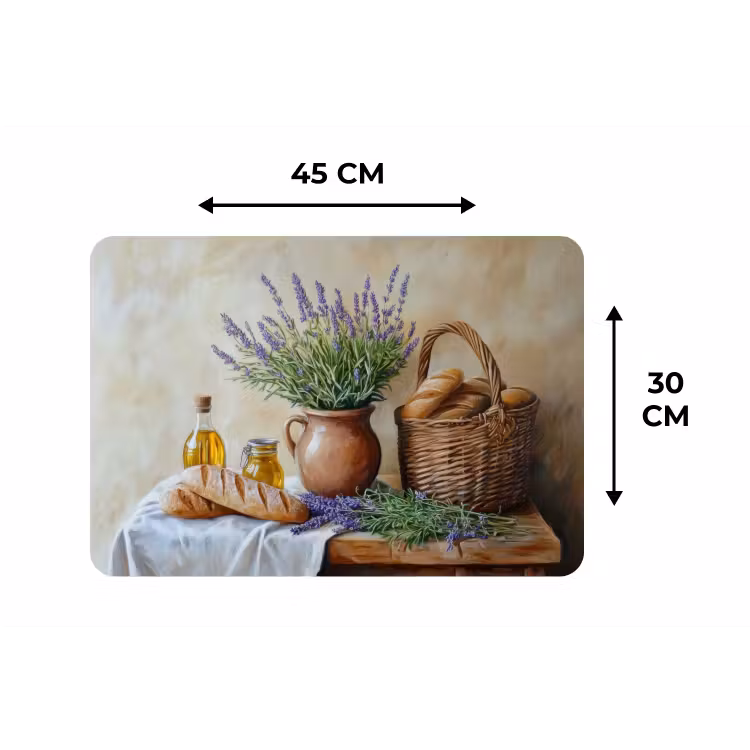 Placemat - 6 stuks - Lavendel - Brood - Stilleven — 3