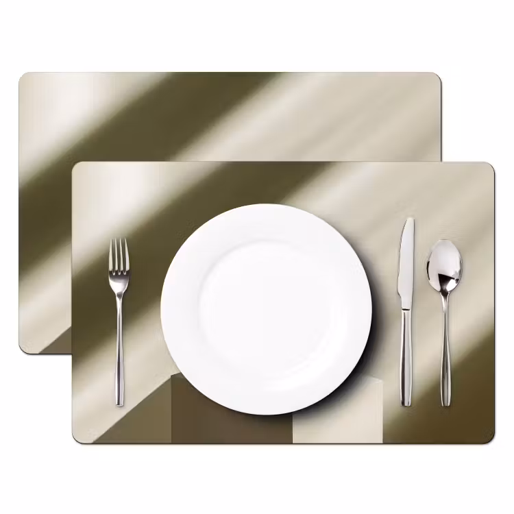 Placemat - 6 stuks - Matcha - Glas - Groen - Minimalistisch — 2