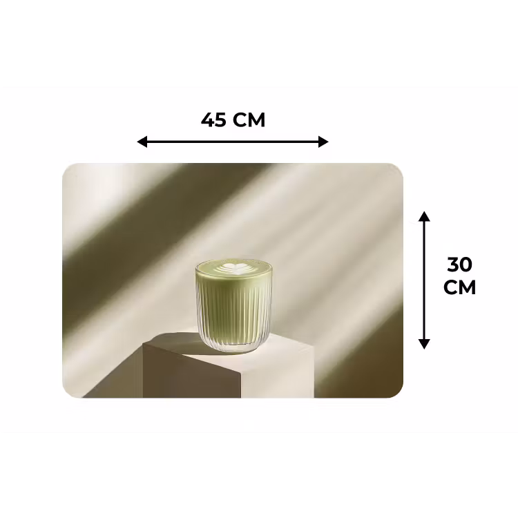 Placemat - 6 stuks - Matcha - Glas - Groen - Minimalistisch — 3