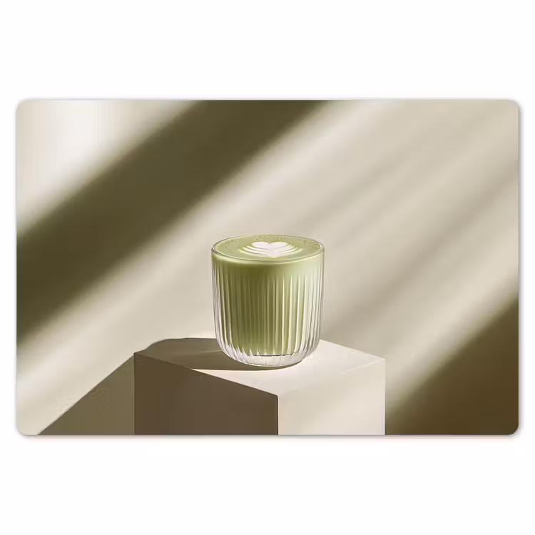 Placemat - 6 stuks - Matcha - Glas - Groen - Minimalistisch — 7