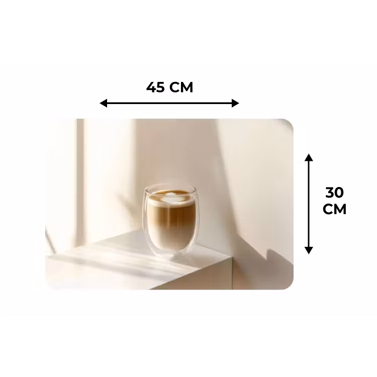Placemat - 6 stuks - Mok - Latte - Minimalistisch - Schaduw — 3