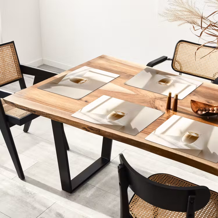 Placemat - 6 stuks - Mok - Latte - Minimalistisch - Schaduw — 5