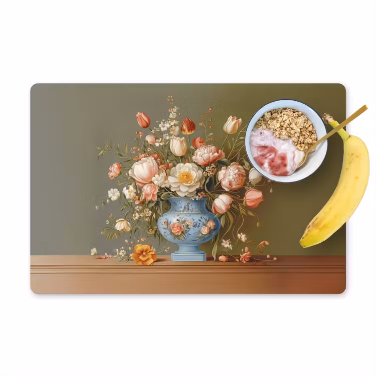 Placemat - 6 stuks - Neutral - Bloemen - Boeket - Vaas — 1