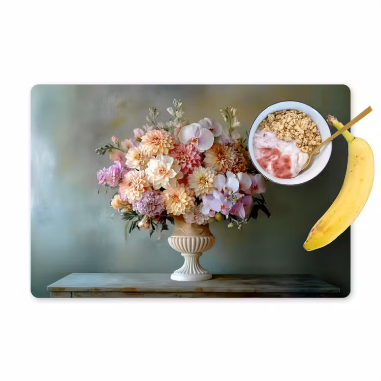 Placemat - 6 stuks - Orchidee - Boeket - Vaas - Bloemen — 1