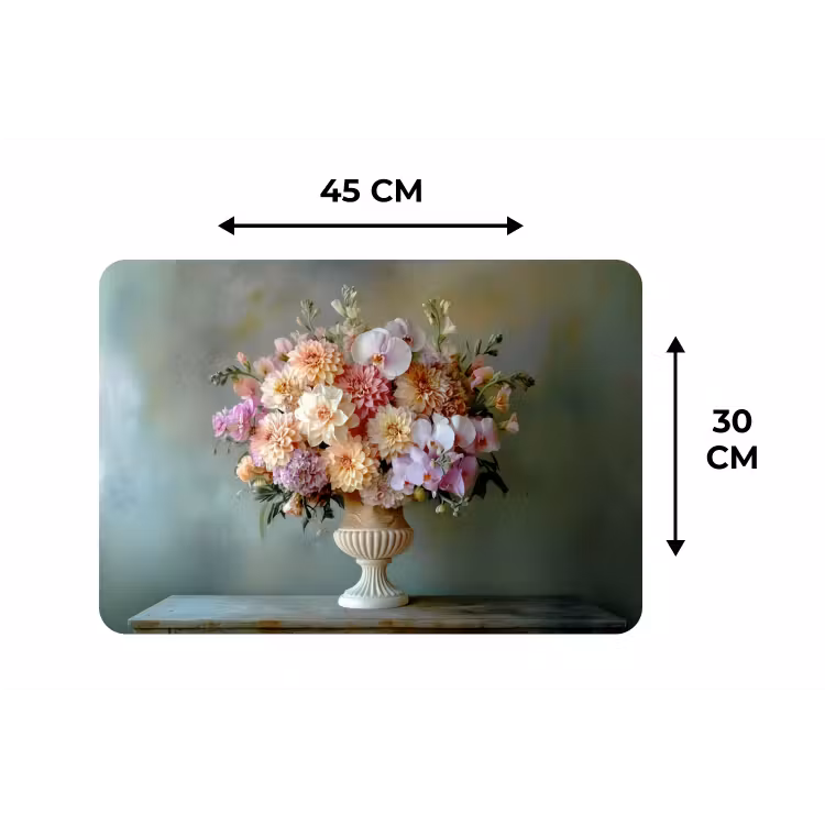 Placemat - 6 stuks - Orchidee - Boeket - Vaas - Bloemen — 3