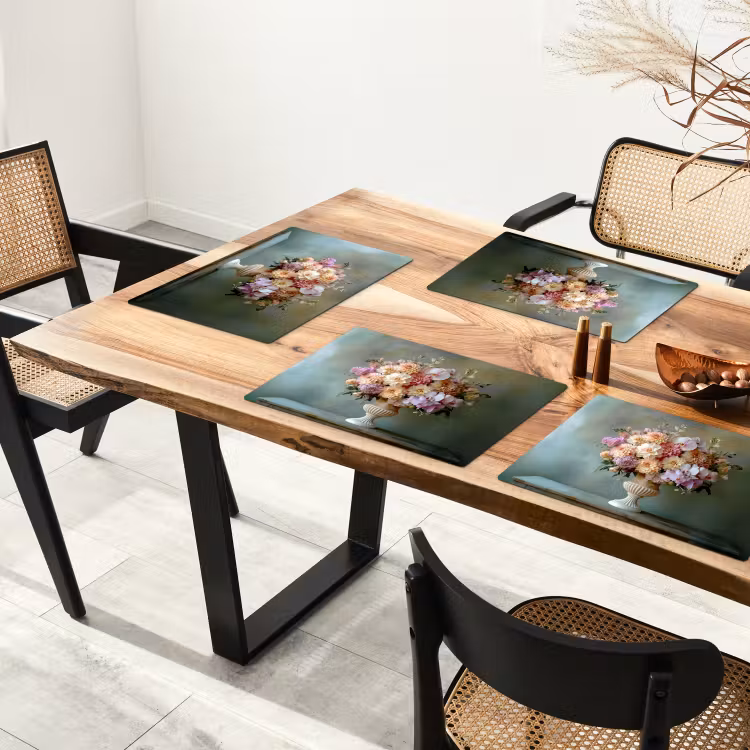 Placemat - 6 stuks - Orchidee - Boeket - Vaas - Bloemen — 5