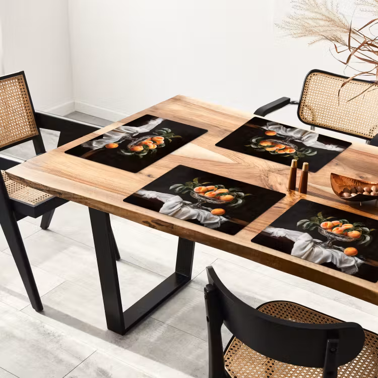 Placemat - 6 stuks - Stilleven - Perziken - Vintage — 5