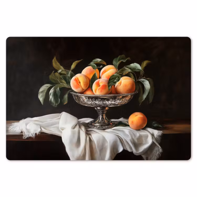 Placemat - 6 stuks - Stilleven - Perziken - Vintage — 7