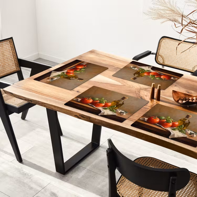 Placemat - 6 stuks - Tomaten - Olijfolie - Stilleven — 5