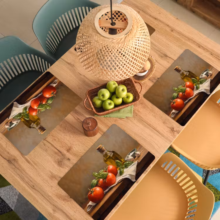 Placemat - 6 stuks - Tomaten - Olijfolie - Stilleven — 6