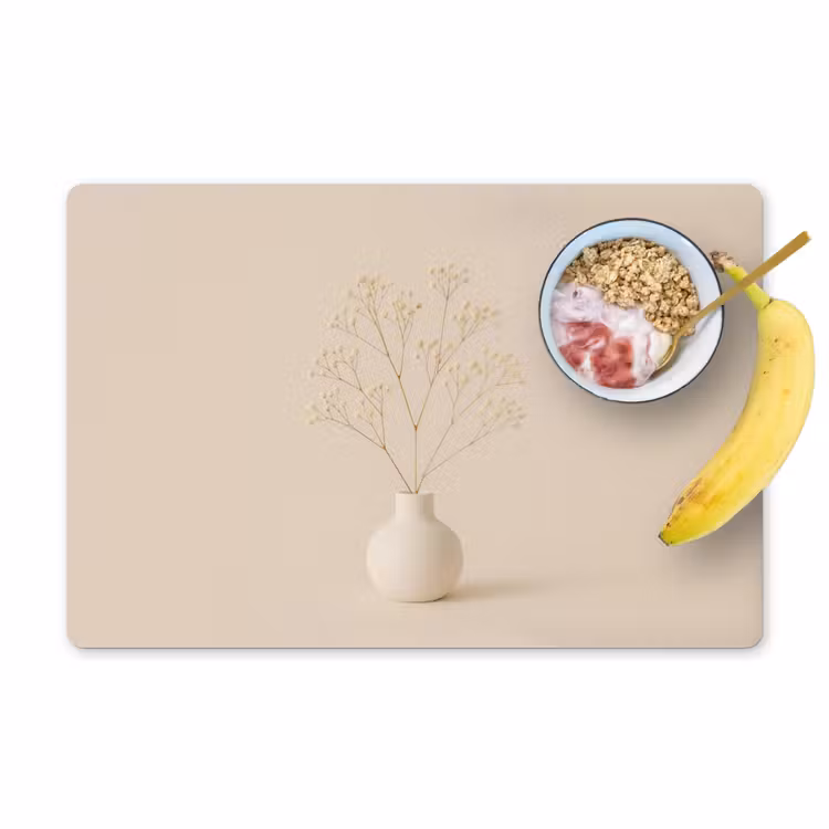 Placemat - 6 stuks - Vaas - Takken - Bloemetjes - Wit — 1