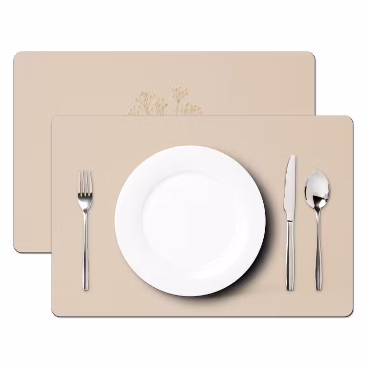 Placemat - 6 stuks - Vaas - Takken - Bloemetjes - Wit — 2
