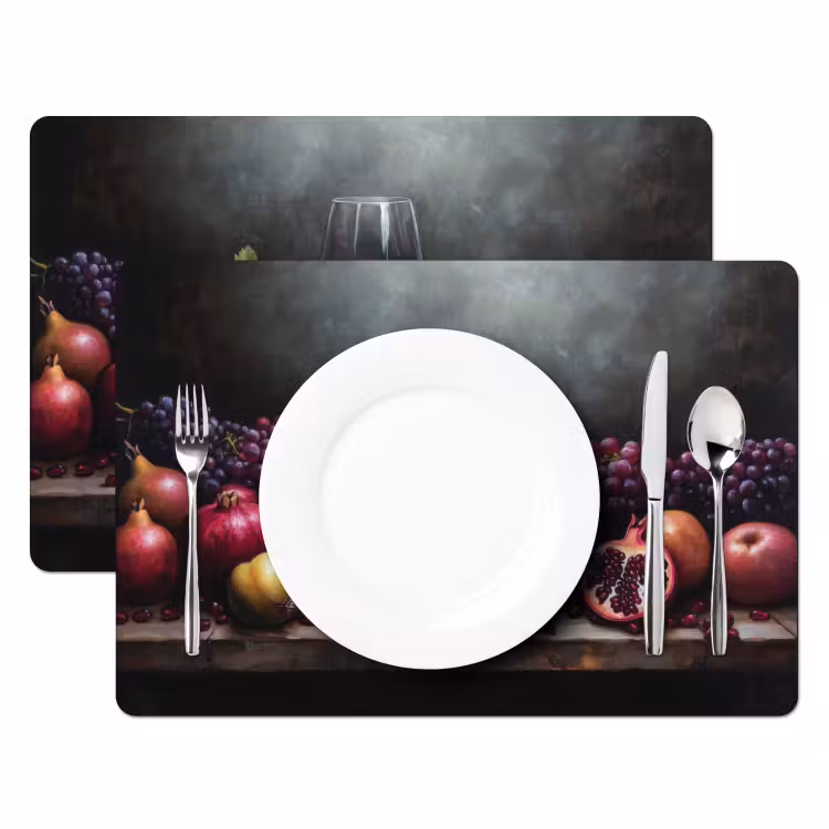 Placemat - 6 stuks - Wijn - Fruit - Stilleven — 2
