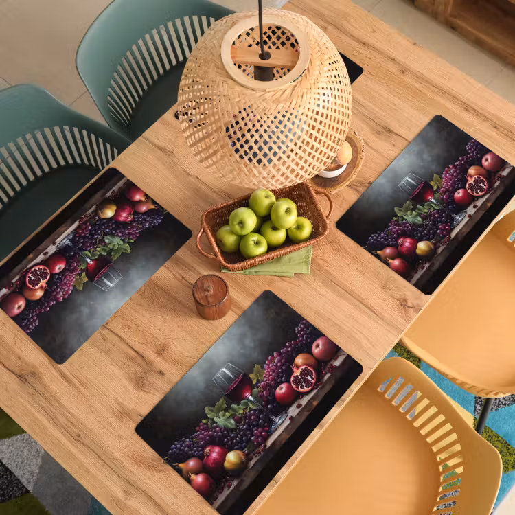 Placemat - 6 stuks - Wijn - Fruit - Stilleven — 6