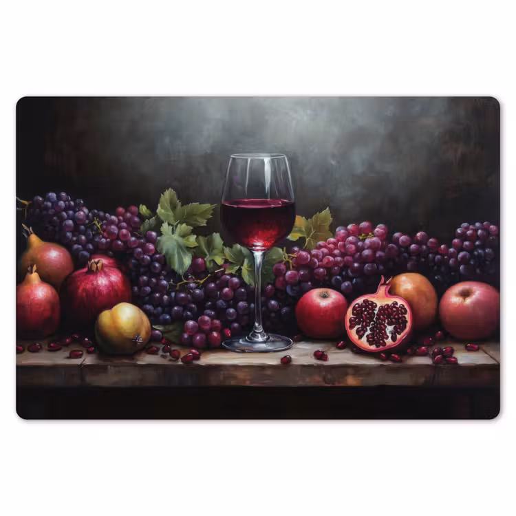 Placemat - 6 stuks - Wijn - Fruit - Stilleven — 7