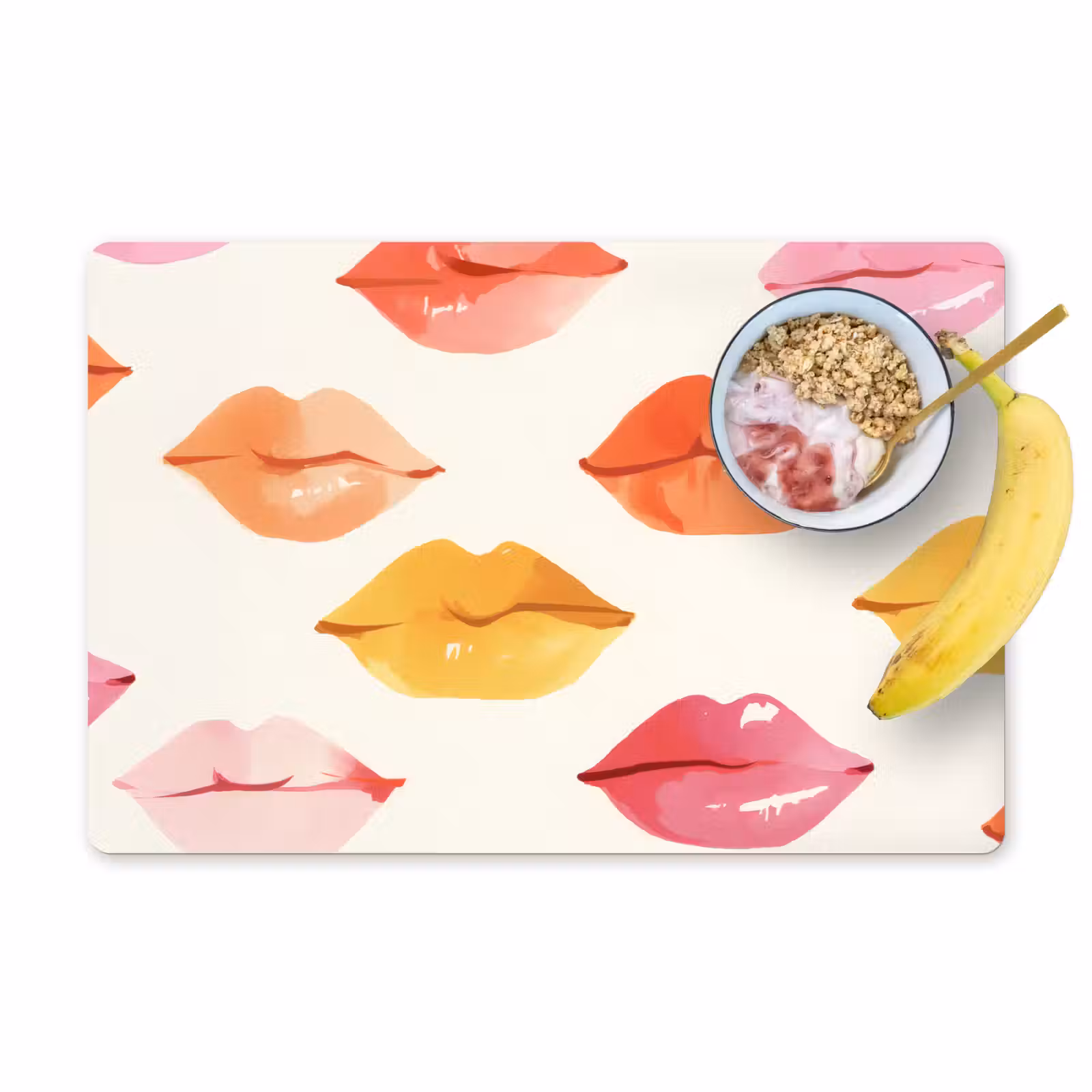 Placemat - 6 stuks - Lippen - Kleurrijk - Glanzend — 1