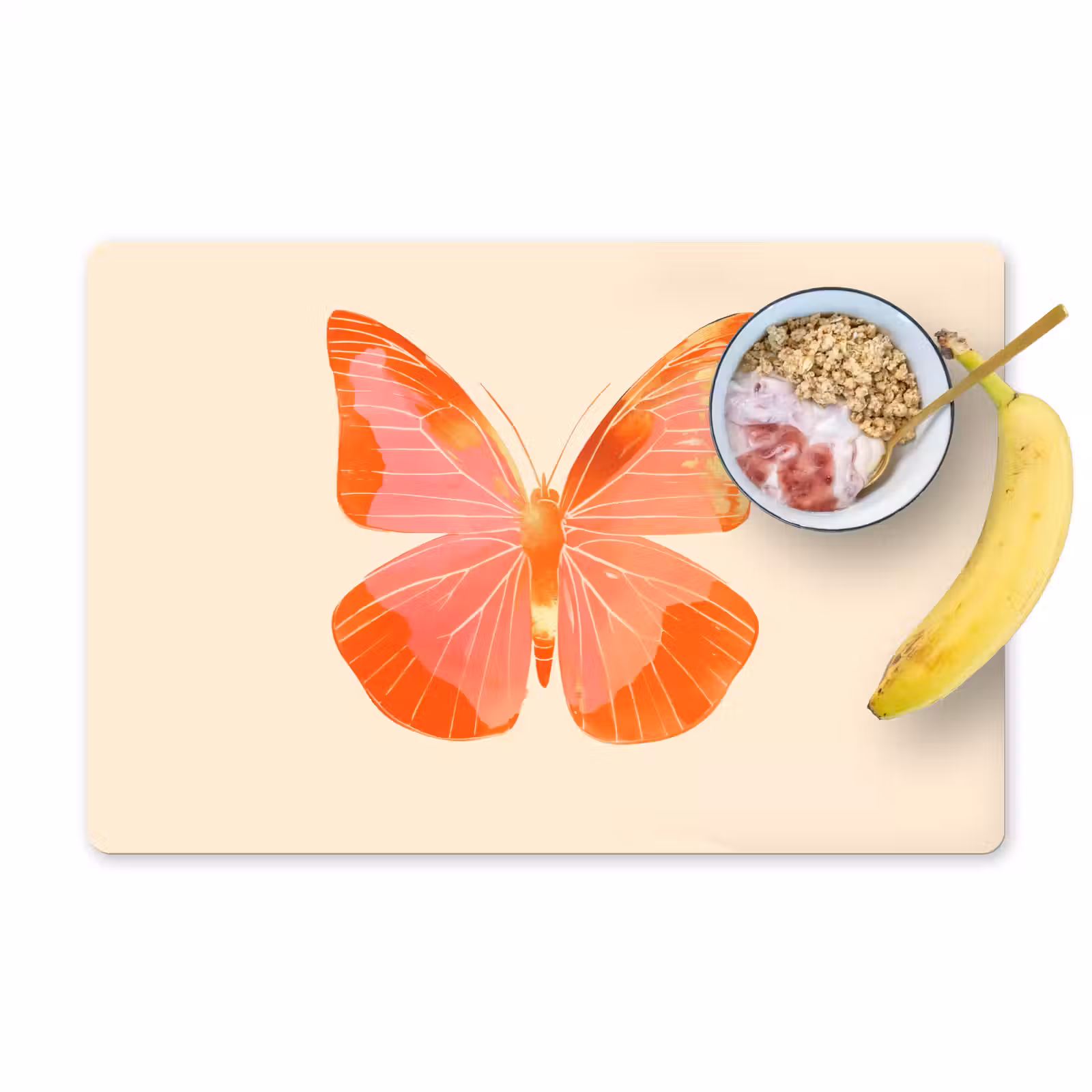 Placemat - 6 stuks - Vlinder - Minimalistisch - Roze — 1
