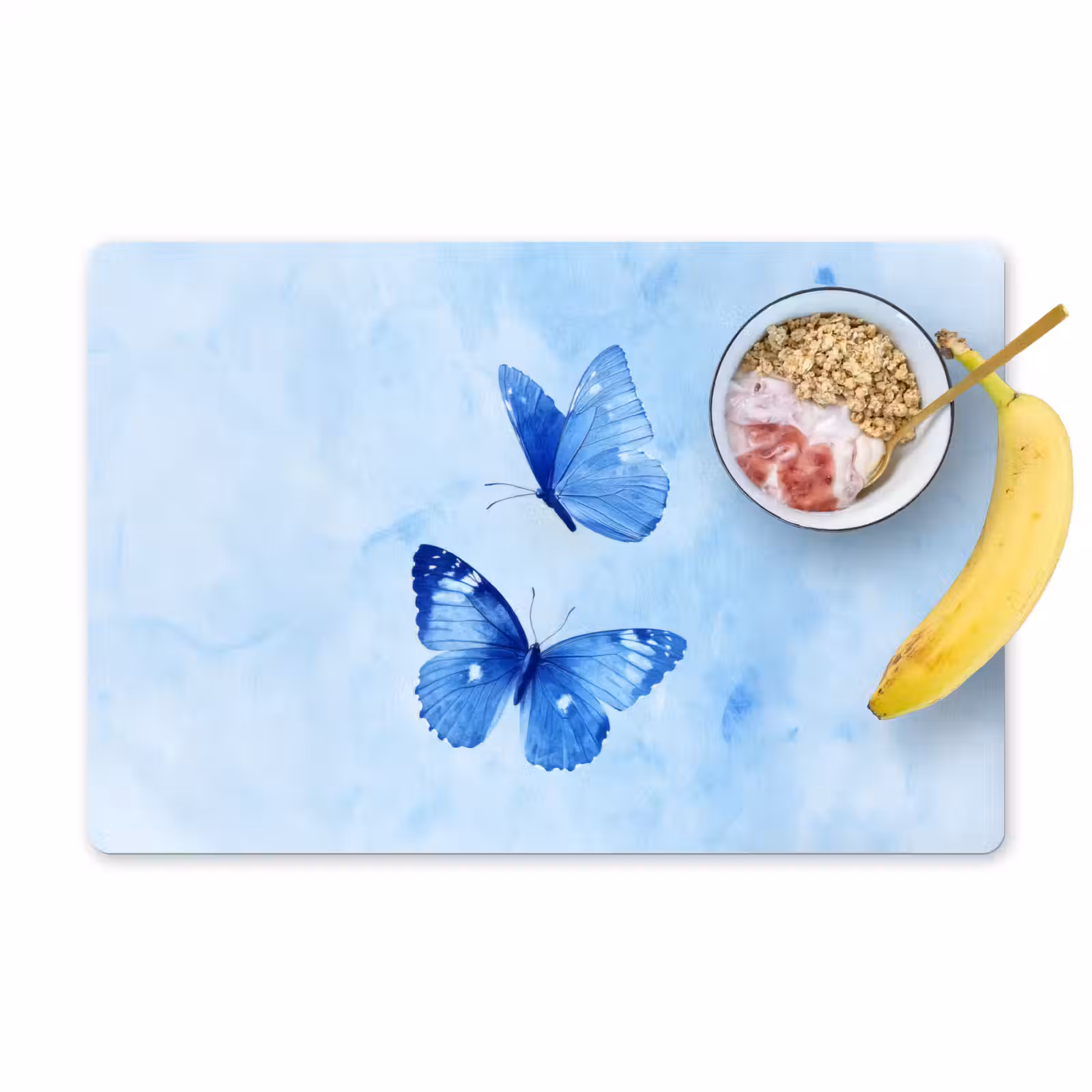 Placemat - 6 stuks - Vlinders - Sierlijk - Blauw — 1