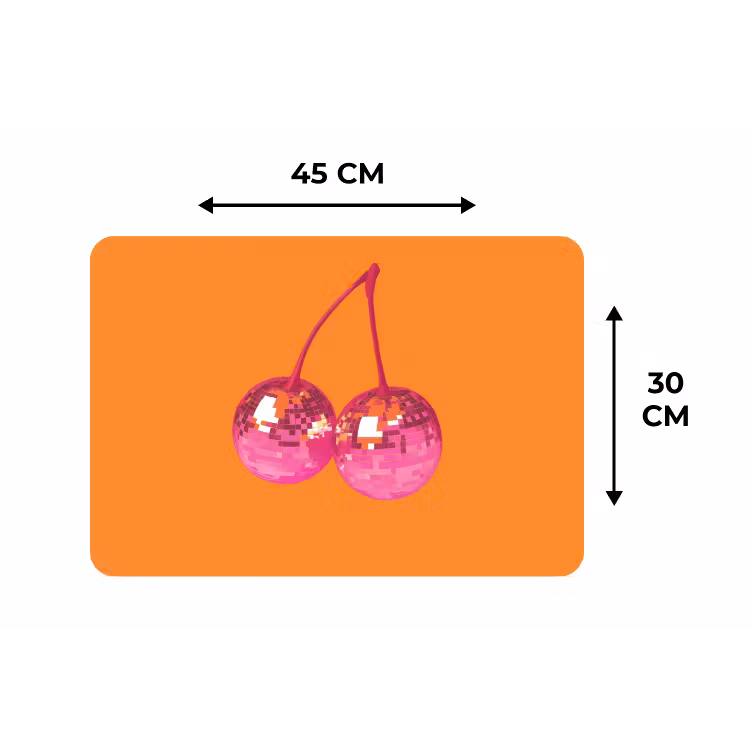 Placemat - 6 stuks - Discoballen - Kers - Spiegels - Roze — 3
