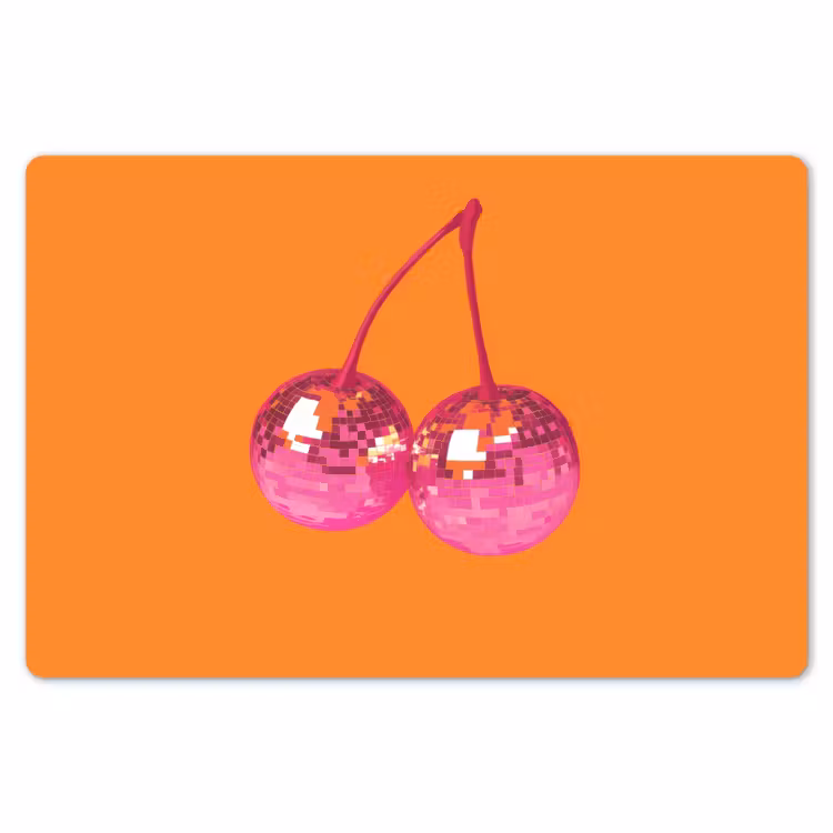 Placemat - 6 stuks - Discoballen - Kers - Spiegels - Roze — 7