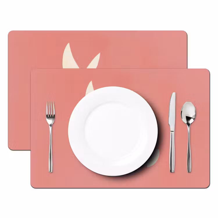 Placemat - 6 stuks - Duiven - Wit - Sierlijk — 2