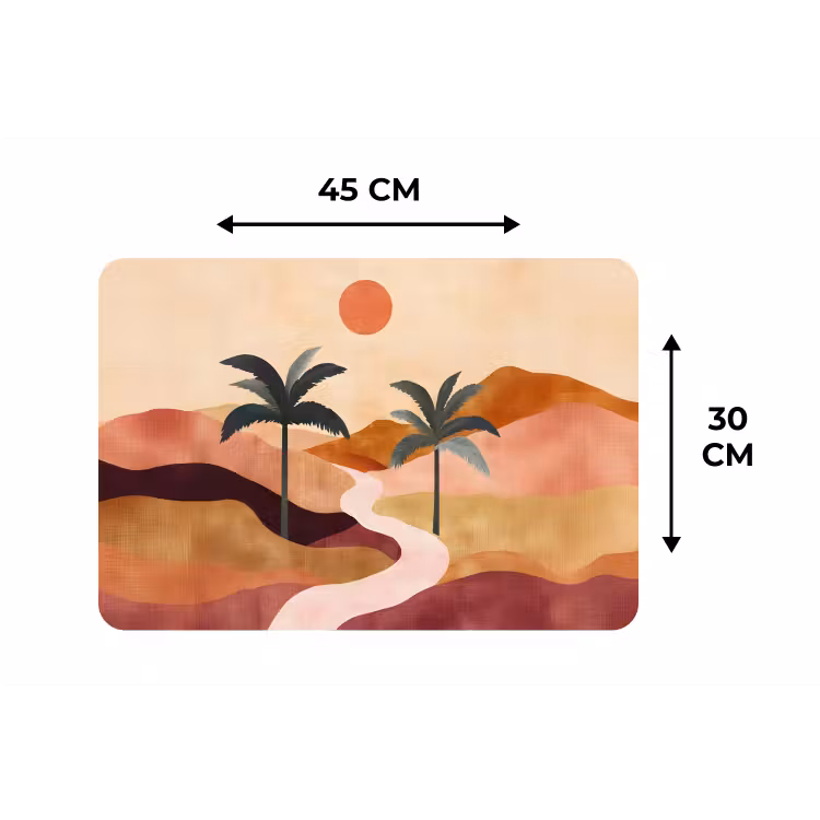 Placemat - 6 stuks - Heuvels - Palmbomen - Abstract — 3