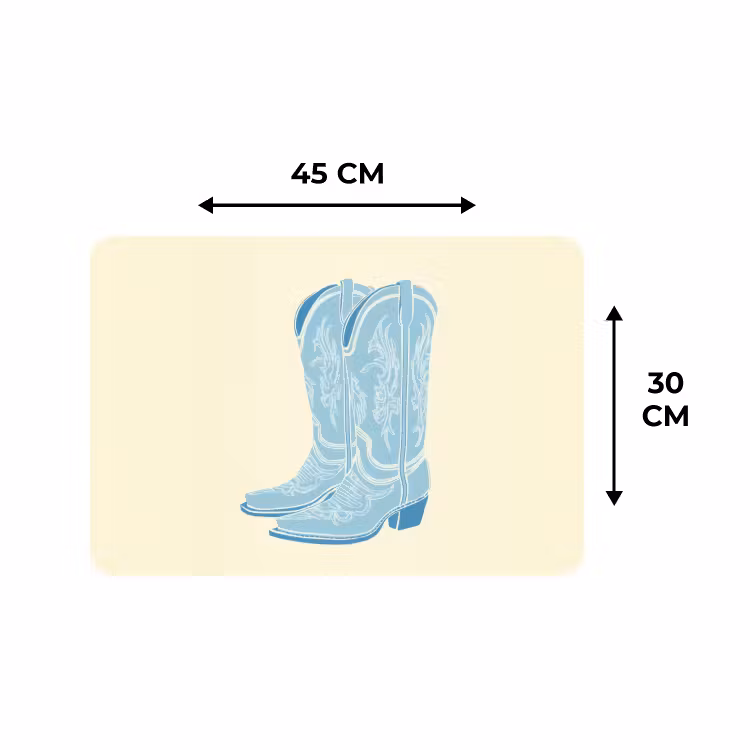 Placemat - 6 stuks - Illustratie - Cowboylaarzen - Patroon — 3