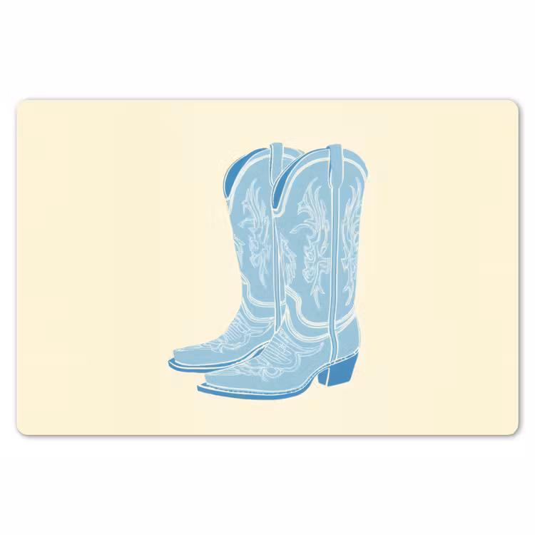 Placemat - 6 stuks - Illustratie - Cowboylaarzen - Patroon — 7