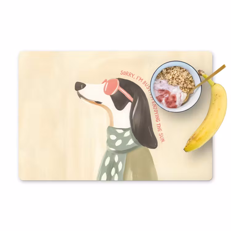 Placemat - 6 stuks - Quote - Hond - Zonnebril — 1