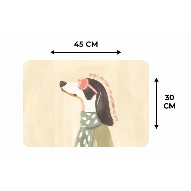 Placemat - 6 stuks - Quote - Hond - Zonnebril — 3
